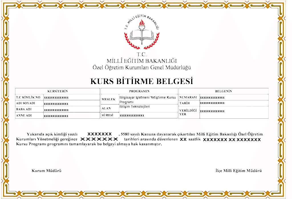 Aydın Akademi Meb Onaylı Sertifika